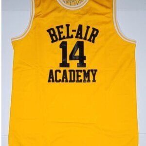 Bel - Air Academy Will Smith #14 Yellow and Black Basketbal Jersey Size XXL